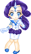 Size: 103x178 | Tagged: safe, artist:moonlight-paintbrush, rarity, human, g4, female, horn, horned humanization, humanized, pixel art, solo