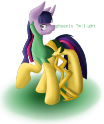 Size: 1547x1841 | Tagged: safe, artist:lollypopa, twilight sparkle, phoenix, g4, female, marvel, solo