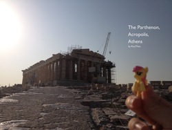 Size: 3264x2448 | Tagged: safe, artist:thanassisk, fluttershy, g4, blind bag, figure, irl, parthenon, photo, ponies around the world, toy