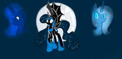 Size: 1366x664 | Tagged: safe, artist:girlbronyandwhoivan, nightmare moon, princess luna, g4, moon, younger