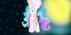 Size: 1366x664 | Tagged: safe, artist:girlbronyandwhoivan, princess celestia, g4, female, solo