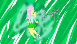 Size: 1162x664 | Tagged: safe, artist:girlbronyandwhoivan, fluttershy, equestria girls, g4, female, humanized, solo, winged humanization