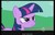 Size: 498x318 | Tagged: safe, screencap, twilight sparkle, g4, female, hub logo, money, solo, youtube caption