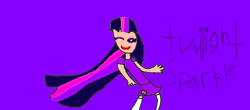 Size: 1006x441 | Tagged: safe, artist:darkbrat18, twilight sparkle, human, g4, 1000 hours in ms paint, female, humanized, needs more saturation, solo