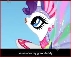 Size: 398x320 | Tagged: safe, screencap, rarity, g4, sonic rainboom (episode), ei, female, hub logo, solo, youtube caption