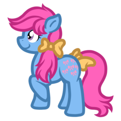 Size: 1024x1024 | Tagged: safe, artist:furrgroup, bow tie (g1), pony, g1, g4, bow, female, g1 to g4, generation leap, raised hoof, simple background, solo, tail bow, transparent background, vector