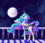 Size: 2436x2350 | Tagged: safe, artist:dalagar, princess celestia, alicorn, pony, g4, crying, female, mare, moon, night, sad, solo, stars