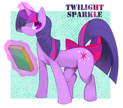 Size: 800x707 | Tagged: safe, artist:helk, twilight sparkle, g4, book, female, pixiv, smiling, solo