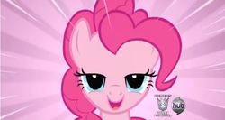 Size: 635x337 | Tagged: safe, screencap, pinkie pie, a friend in deed, g4, bedroom eyes, female, fourth wall, hub logo, out of context, smile song, solo