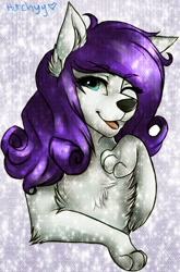 Size: 844x1280 | Tagged: safe, artist:hutchyy, rarity, dog, g4, dogified, female, raridog, solo, species swap