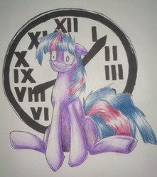 Size: 2237x2529 | Tagged: safe, artist:iceminth, twilight sparkle, g4, clock, clock is ticking, female, solo, twilight snapple