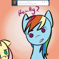 Size: 1024x1024 | Tagged: safe, fluttershy, rainbow dash, g4, askfluttersketch, blushing, tumblr