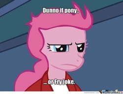 Size: 500x384 | Tagged: safe, pinkie pie, g4, futurama, male, meme, philip j. fry