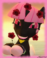 Size: 770x950 | Tagged: safe, artist:neros1990, oc, oc only, 3d, flower, gmod, solo