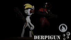 Size: 1191x670 | Tagged: safe, artist:theinvertedshadow, derpy hooves, pegasus, pony, g4, 3d, crossover, derpigun, female, gmod, mare, pyro (tf2), team fortress 2