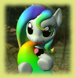 Size: 750x780 | Tagged: safe, artist:neros1990, oc, oc only, pegasus, pony, 3d, female, filly, gmod, rainbow, solo