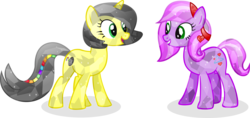 Size: 4793x2268 | Tagged: safe, artist:vector-brony, oc, oc only, crystal pony, earth pony, pony, unicorn, crystallized, simple background, transparent background, vector