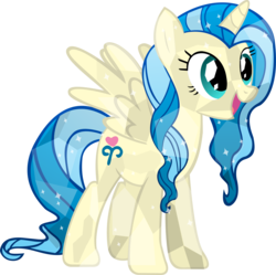 Size: 2893x2880 | Tagged: safe, artist:vector-brony, oc, oc only, oc:tina fountain heart, alicorn, crystal alicorn, crystal pony, pony, alicorn oc, crystallized, simple background, solo, transparent background, vector