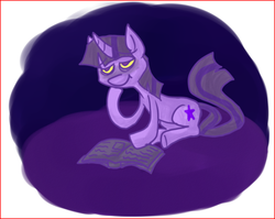 Size: 500x397 | Tagged: safe, artist:ghost, twilight sparkle, g4, book, female, simple background, solo