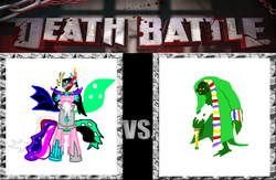 Size: 900x587 | Tagged: safe, oc, oc only, death battle, homestuck, lord english, tiara ultima