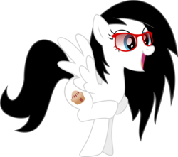 Size: 7000x6191 | Tagged: safe, artist:derpyworks, oc, oc only, pegasus, pony, absurd resolution, glasses, open mouth, simple background, solo, transparent background, vector