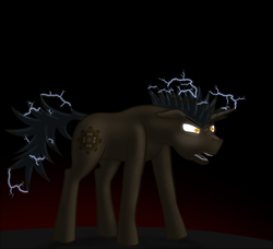 Size: 951x867 | Tagged: safe, artist:widjetarcs, oc, oc only, oc:widjet, arcs, electricity, glowing eyes, rage