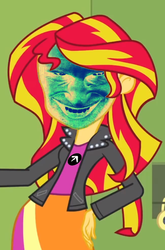 Size: 466x707 | Tagged: safe, edit, edited screencap, screencap, sunset shimmer, equestria girls, g4, my little pony equestria girls, aphex twin, cropped, female, nightmare fuel, solo, wat, wtf