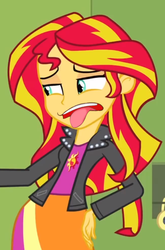 Size: 466x707 | Tagged: safe, edit, edited screencap, screencap, sunset shimmer, equestria girls, g4, my little pony equestria girls, disgusted, female, solo, tongue out