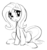 Size: 605x639 | Tagged: safe, artist:mewball, fluttershy, pegasus, pony, g4, cute, female, mare, monochrome, open mouth, shyabetes, simple background, sitting, solo, starry eyes, white background, wingding eyes