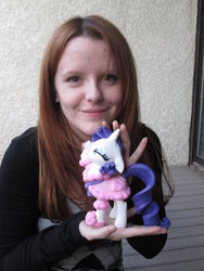 Size: 1024x1365 | Tagged: safe, artist:reyndrys, rarity, human, g4, craft, irl, irl human, photo, sculpture