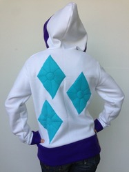 Size: 500x667 | Tagged: safe, rarity, human, g4, clothes, cutie mark, hoodie, irl, irl human, photo, solo