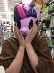 Size: 500x667 | Tagged: safe, twilight sparkle, human, g4, irl, irl human, mask, merchandise, party city, photo, solo, twimask