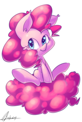 Size: 2849x4249 | Tagged: safe, artist:jggjqm522, pinkie pie, earth pony, pony, g4, female, high res, mare, simple background, solo, starry eyes, transparent background, wingding eyes