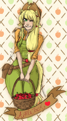 Size: 436x781 | Tagged: safe, artist:sunshine-of-darkness, applejack, human, g4, female, humanized, solo