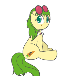 Size: 1000x1000 | Tagged: safe, artist:tastypony, pony, goggles, gumi, ponified, solo, vocaloid