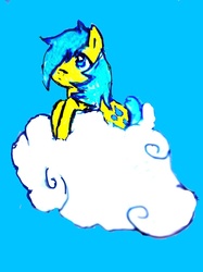 Size: 772x1034 | Tagged: safe, artist:silent-dawnocs, sunshower raindrops, g4, cloud, female, filly, solo