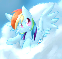 Size: 1024x973 | Tagged: source needed, safe, artist:segaxnamco, rainbow dash, g4, female, smiling, solo