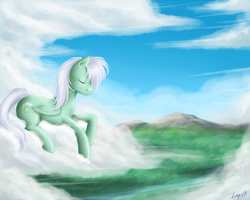 Size: 800x640 | Tagged: safe, artist:ryuza, oc, oc only, oc:bright breeze, cloud, cloudy, solo