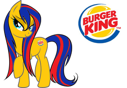 Size: 3892x2710 | Tagged: safe, artist:theprincessetutu, pony, burger king, ponified, solo, wet mane