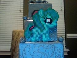 Size: 640x480 | Tagged: safe, artist:perler-pony, pony, hatsune miku, perler beads, photo, ponified, solo, vocaloid