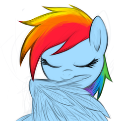 Size: 618x605 | Tagged: safe, artist:mn27, rainbow dash, g4, female, preening, solo