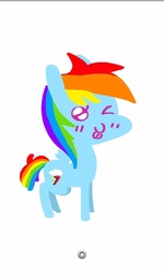 Size: 480x800 | Tagged: safe, artist:danadyu, rainbow dash, g4, female, solo, tongue out