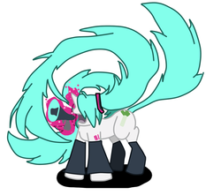 Size: 884x780 | Tagged: safe, artist:starblade99, pony, hatsune miku, love is war, ponified, solo, vocaloid