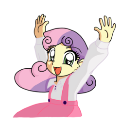 Size: 1193x1200 | Tagged: safe, artist:reina-del-caos, sweetie belle, human, g4, clothes, female, humanized, simple background, solo, transparent background