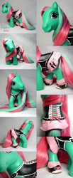 Size: 528x1280 | Tagged: safe, artist:woosie, oc, oc only, oc:jukebox julie, earth pony, pony, g3, 2009, clothes, corset, customized toy, female, irl, mare, photo, shoes, skirt, socks, toy