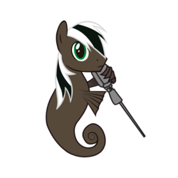 Size: 4103x4103 | Tagged: safe, artist:spectty, oc, oc only, sea pony, absurd resolution, microphone, solo