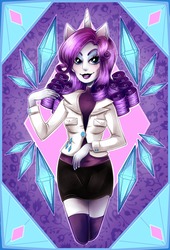 Size: 900x1322 | Tagged: safe, artist:pelicaneggs, rarity, anthro, g4, female, human facial structure, solo