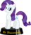 Size: 3000x3435 | Tagged: safe, artist:brisineo, rarity, pony, unicorn, fallout equestria, g4, fanfic, fanfic art, female, hooves, horn, mare, ministry mares, ministry mares statuette, simple background, smiling, solo, statuette, text, transparent background