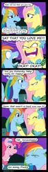 Size: 718x2579 | Tagged: safe, artist:cartoonlion, fluttershy, pinkie pie, rainbow dash, g4, the best night ever, clothes, comic, dress, female, flutterrage, gala dress, lesbian, ship:flutterdash, shipping