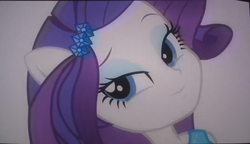 Size: 1417x819 | Tagged: safe, screencap, rarity, equestria girls, g4, my little pony equestria girls, female, lidded eyes, ponied up, solo